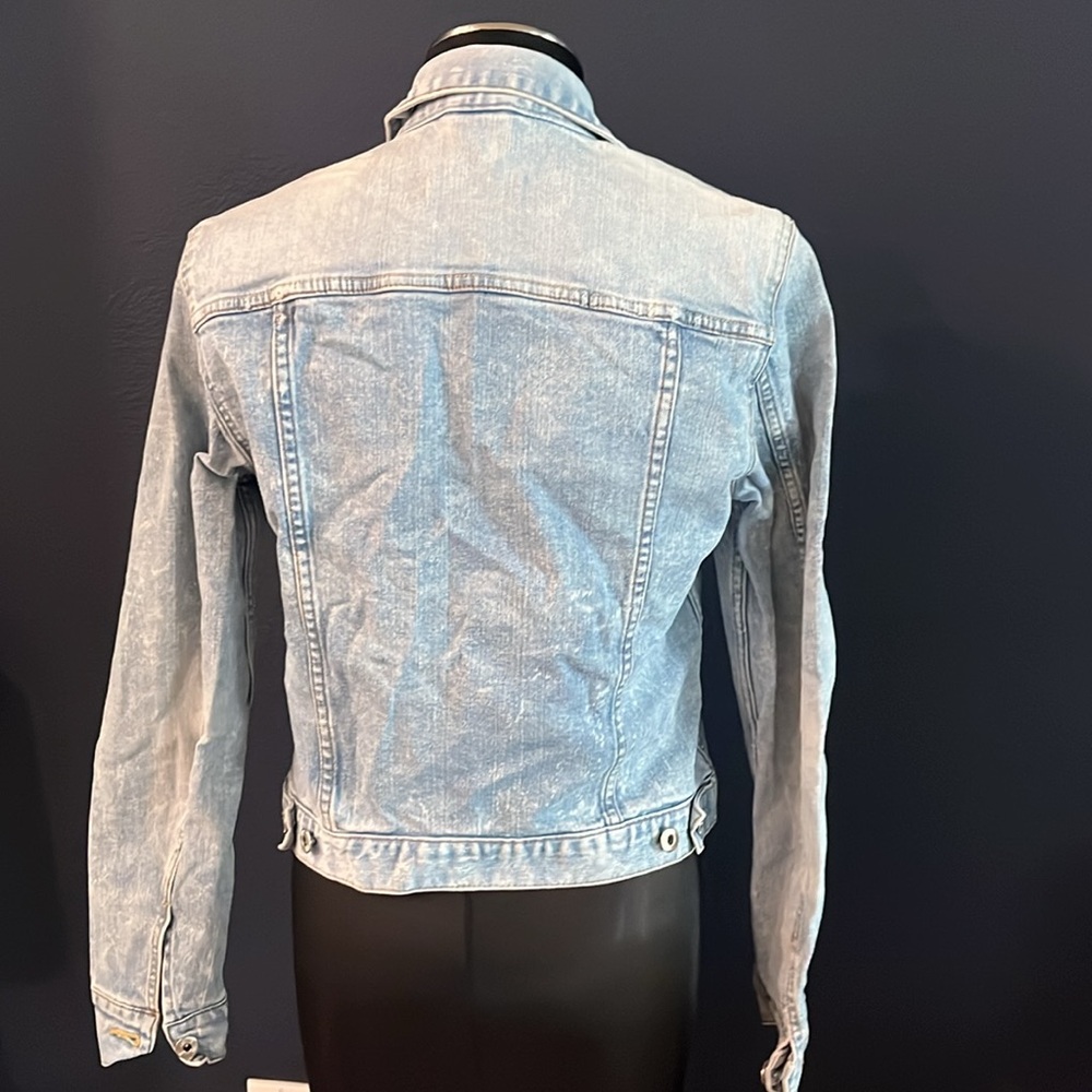 H&M Label of Graded Goods jean jacket distressed acid wash sz 8 - Picture 4 of 7